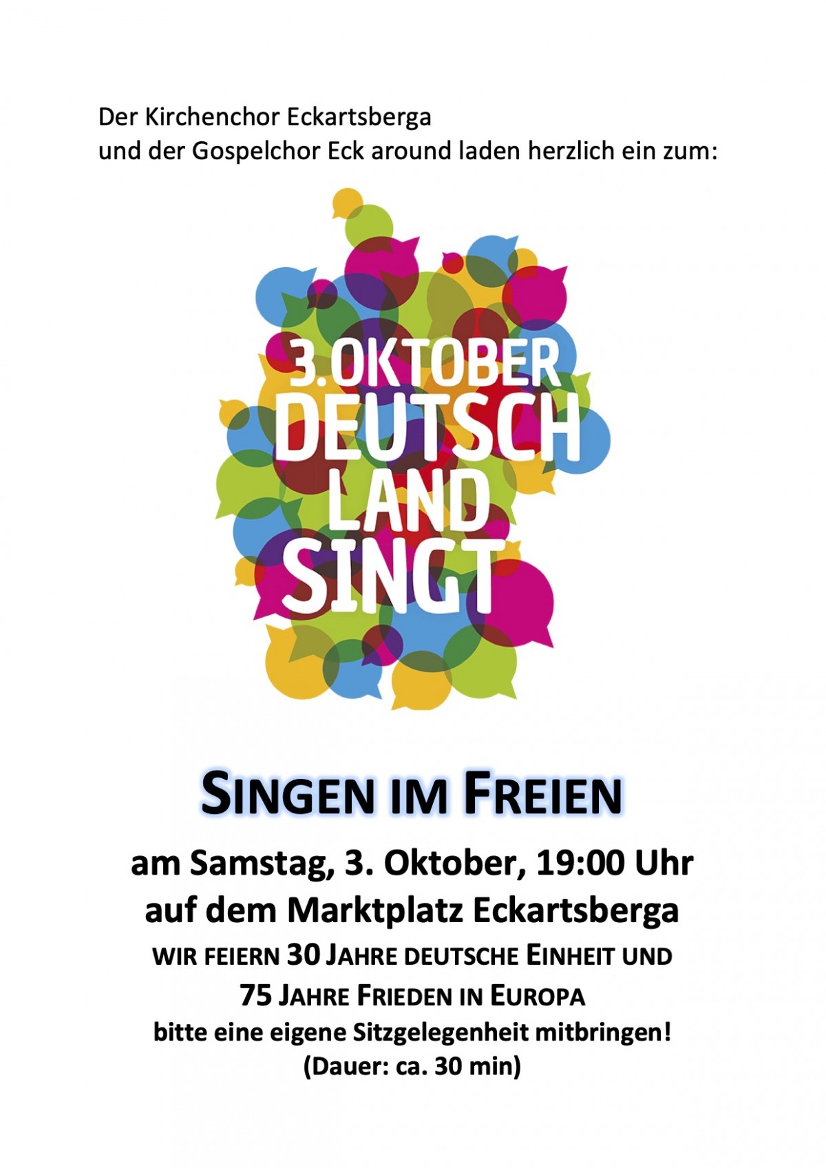 Plakat Deutschland singt Plakat Deutschland singt