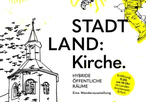 Ausstellungsplakat StadtLand:Kirche