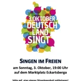 Plakat Deutschland singt 2021  3. Okt. Deutschland singt / bearb: B Plötner-Walter