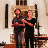 Katie und Lasse in der Michaeliskirche Zeitz  (c) Kirchenkreis Naumburg-Zeitz, Ilka Ißermann